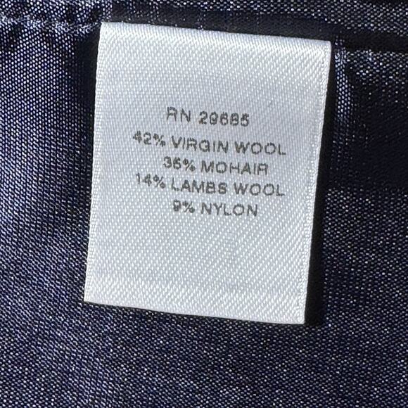 Pendleton Blue Plaid Virgin Wool Mohair Lambs Wool Pea Coat Womens 8 - Picture 4 of 6